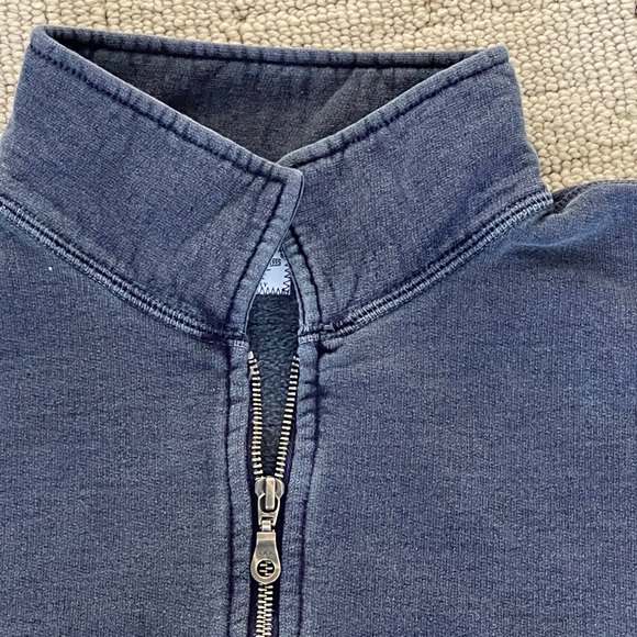 Men's Classic Navy Zip-Up Sweater - Picture 4 of 4